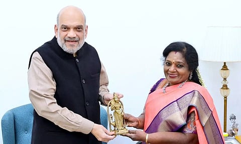 elangana Governor and Lieutenant Governor of Puducherry, Tamilisai Soundararajan and Union Home Minister Amit Shah