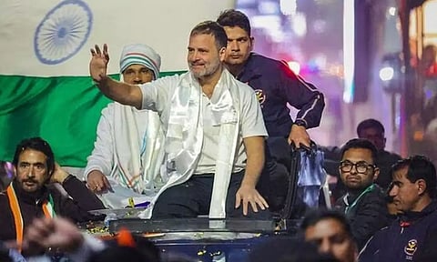 Congress leader Rahul Gandhi during the Bharat Jodo Nyay Yatra. (PTI)