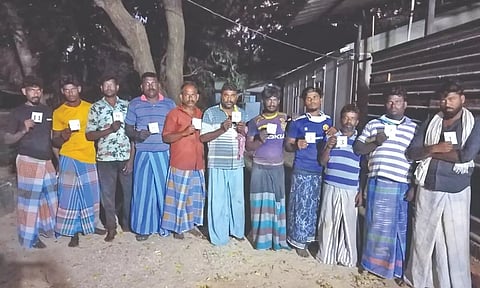 Some of the apprehended fishermen