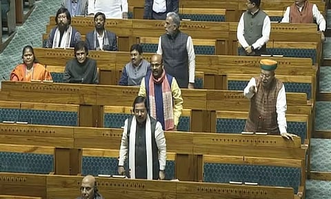Scenes during Question Hour in Lok Sabha