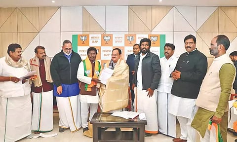 New ‘recruits’ with BJP leaders