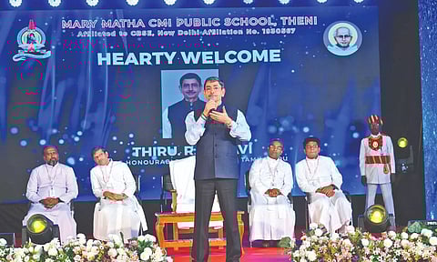 Governor RN Ravi at the school event