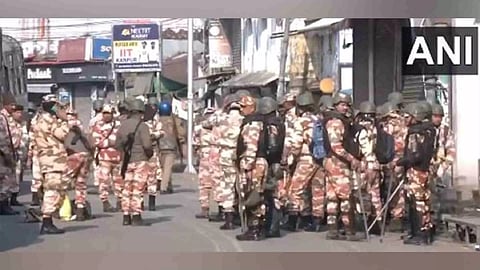Security heightened in the violence-hit area of Haldwani, Uttarakhand. (ANI)