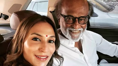 Rajinikanth and his daughter Aishwarya (Image: X)
