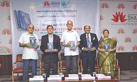 R Thiyagarajan who released the book H2O shared details about his 50 years of companionship with Abhaya Srisrimal Jain.