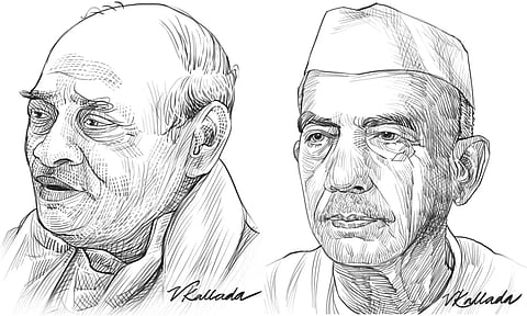 PV Narasimha Rao; Charan Singh (Illustration by Varghese Kallada)