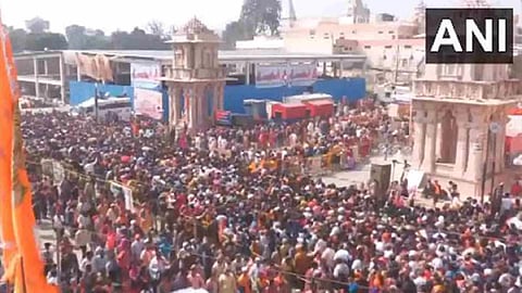 Devotees throng the Ram Janmabhoomi Temple in Ayodhya (ANI)