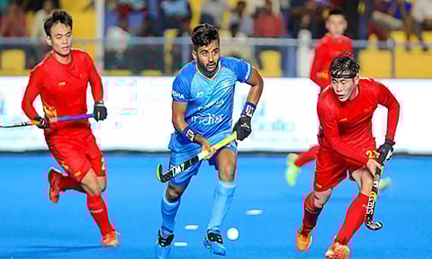 Indian hockey player Manpreet Singh (Image: HI). Image Credit: ANI