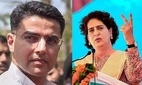 Sachin Pilot; Priyanka Gandhi Vadra (PTI)