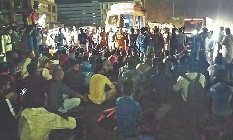 The midnight protest by passengers on Friday