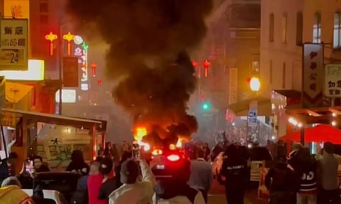 A Waymo self-driving robotaxi, owned by Alphabet's autonomous driving unit 