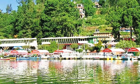 View of temporary structures at Ooty lake (file photo)