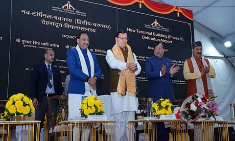 Uttarakhand CM Dhami inaugurates terminal building Phase-2 at Jolly Grant Airport (ANI)