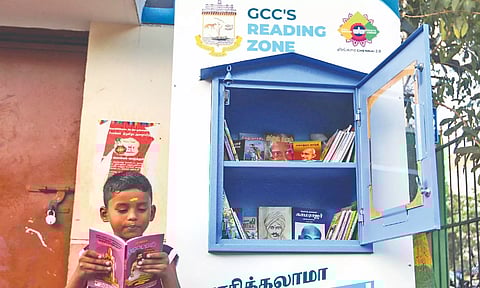 GCC has launched the initiative of a ‘Reading Zone’ in the parks of north Chennai on a pilot basis.
