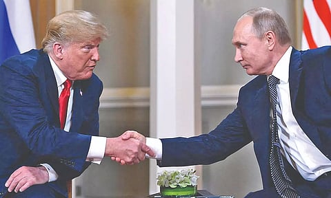 Donald Trump with Vladimir Putin