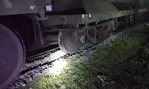 Goods train from Chennai Central derails on Thursday morning