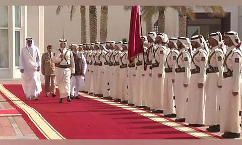 PM Modi departs for India from Qatar (ANI)