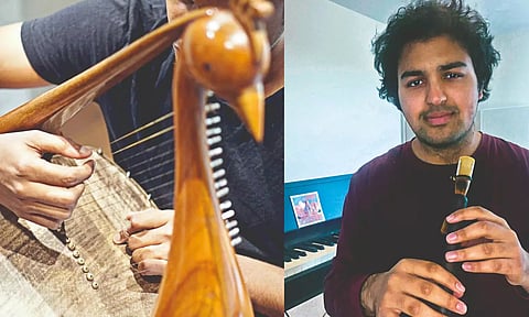 Yazh instrument; Aneesh Kashalikar with a duduk