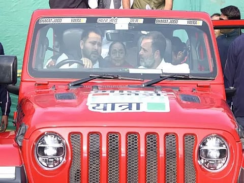 Tejashwi Yadav joins Rahul Gandhi in 'Bharat Jodo Nyay Yatra' (Photo/X@yadavtejashwi)