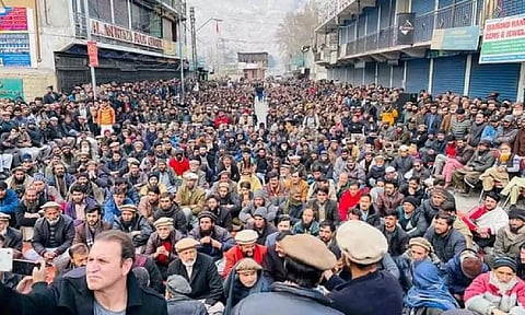 Visuals from the protest