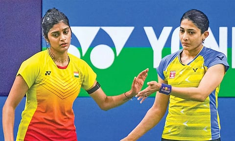 A file picture of Tanisha Crasto (left) and Ashwini Ponnappa