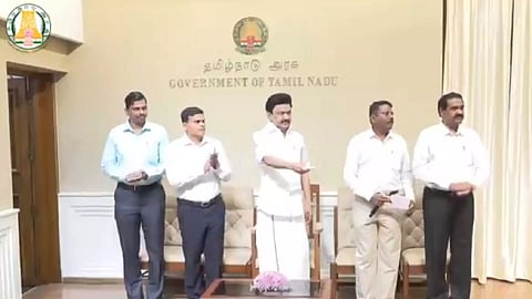 Tamil Nadu Chief Minister M K Stalin launched various projects in the Commercial Taxes and Registration Department and Rural Development and Panchayat Raj Department (Photo/X)