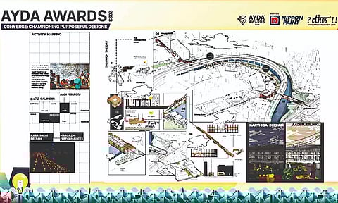 The project 'The Cooum Conundrum' won the gold medal at Nippon Paint India’s AYDA Awards