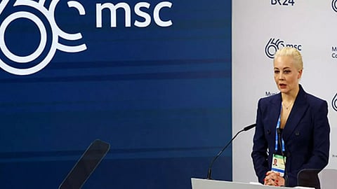 Russian late opposition leader Alexei Navalny's wife Yulia attends the Munich Security Conference (Photo/Reuters)