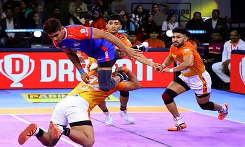 Players in action. (Piicture: PKL). Image Credit: ANI