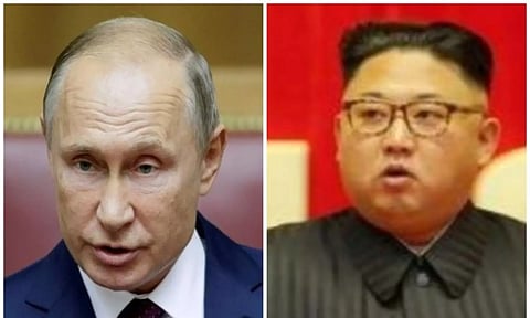 Russian President Vladimir Putin, North Korean leader Kim Jong-un (ANI)