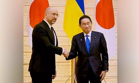 PM Kishida Kishida held a meeting and other events with Denys SHMYHAL, Prime Minister of Ukraine (ANI)