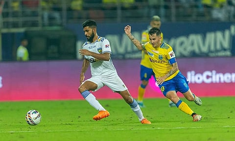 Ankit Mukherjee in action against Kerala Blasters