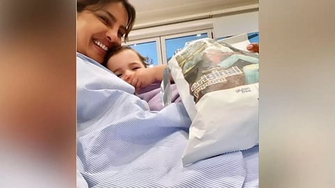 Priyanka Chopra, daughter Malti cozy (IANS) 