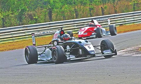 Jaden Rahman Pariat, winner of the MRF Formula 2000 race