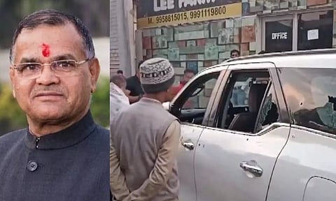 Haryana INLD chief Nafe Singh Rathee; Visuals from the spot where he was shot at. (ANI)