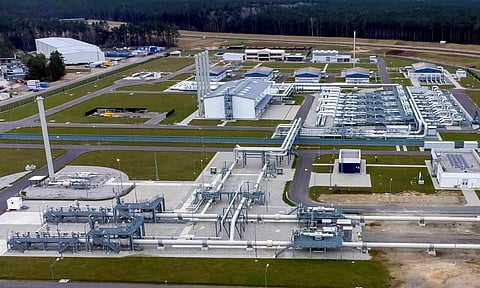 Pipes at the landfall facilities of the ‘Nord Stream 2’ (AP) 