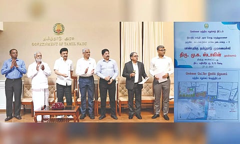 At the virtual function, CM Stalin also laid foundation stones for projects worth Rs 1,615 cr