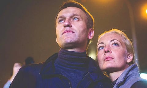 Alexei Navalny and his wife Yulia Navalnaya