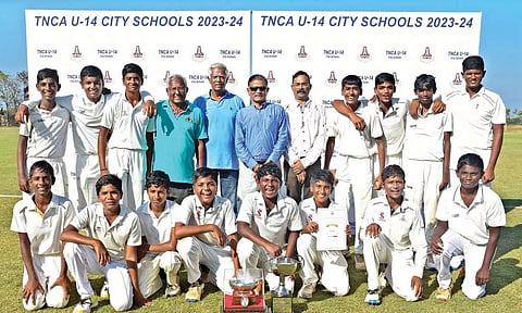 St. Bede’s AIHSS ‘A’ with the trophy