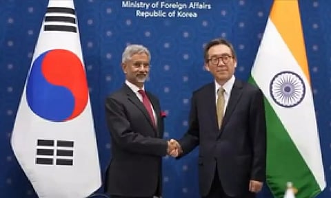 External Affairs Minister S Jaishankar; Cho Tae-yul