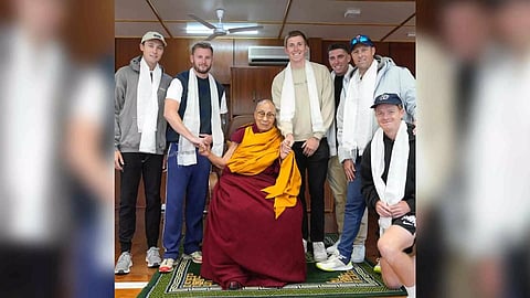 England Cricket Team with Dalai Lama (@englandcricket/X)