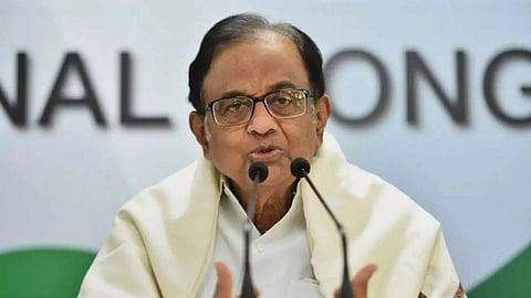 Former union minister P Chidambaram