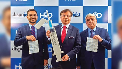 Hindustan Syringes and Medical Devices announced the launch of Dispojekt single use syringes (IANS)