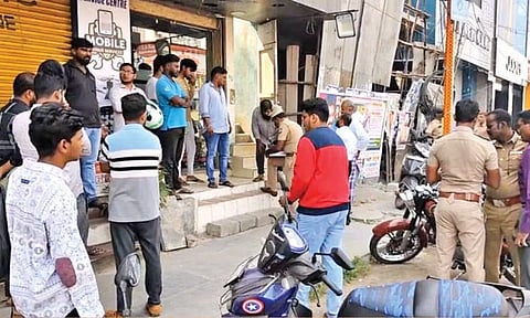 The shops which were looted near GST Road