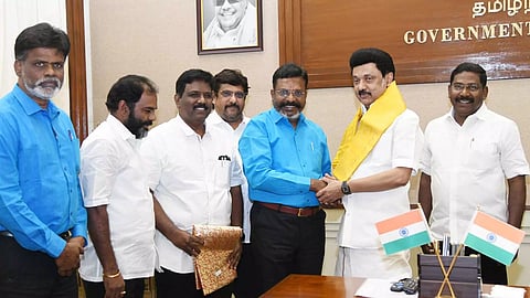 VCK MP Thol. Thirumavalavan meets CM MK Stalin (Twitter)