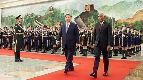 Xi Jinping and Mohamed Muizzu