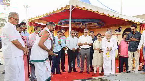 HR&CE Minister Sekarbabu launches Kilambakkam skywalk works (X: @PKSekarbabu)