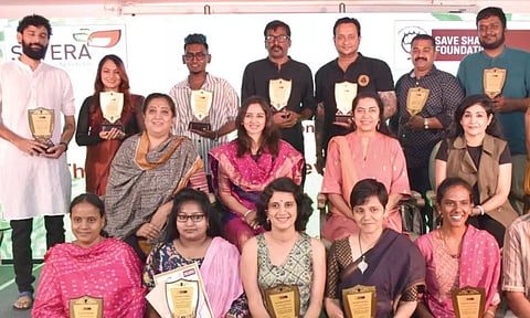 Picture of the award winners from the event