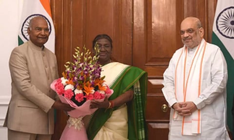 Ram Nath Kovind, former President of India, met President Droupadi Murmu and Amit Shah