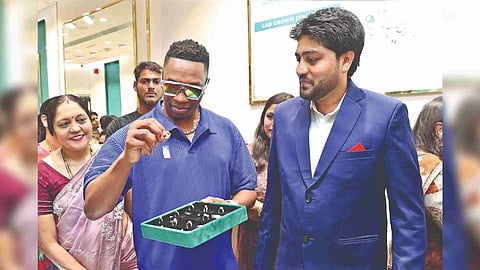 Dwayne Bravo at an event in Chennai on Thursday (Photo: Manivasagan N)